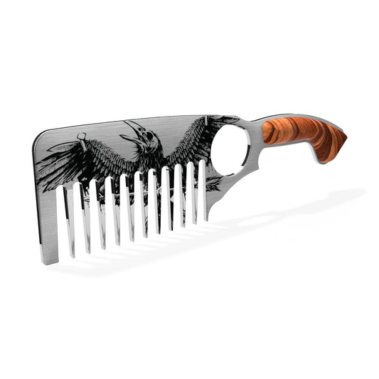 Perpetual Essence Raven Beard Comb - Wisdom & Strength in Grooming