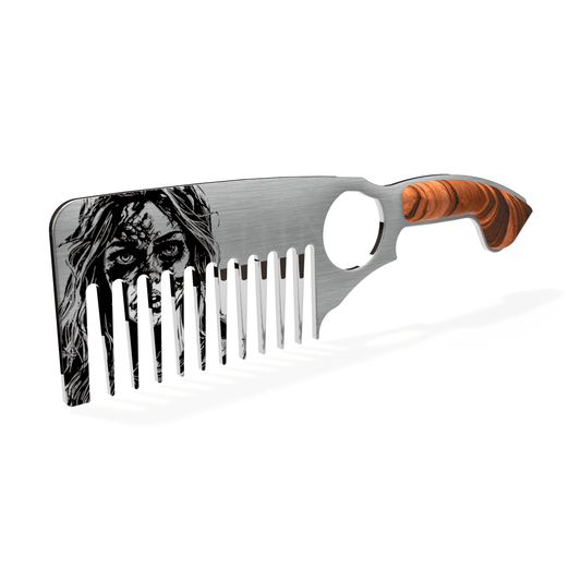 Perpetual Essence Zombie Girl Beard Comb - Hauntingly Unique Grooming Tool