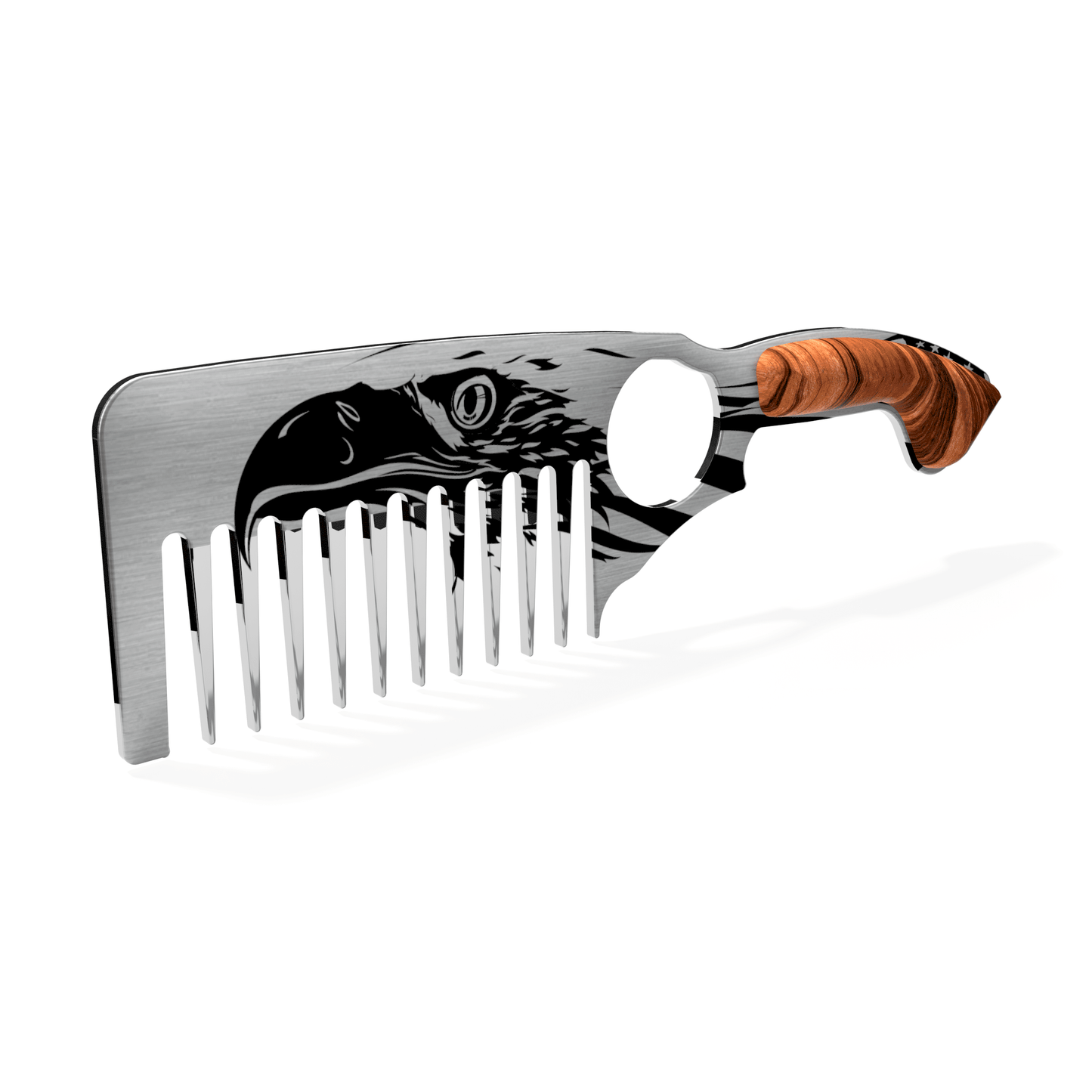 Perpetual Essence Eagle Beard Comb - Strength & Patriotism for Nature Lovers