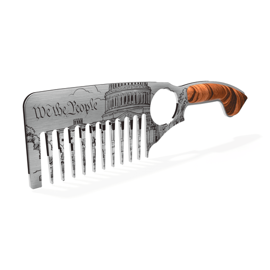 Perpetual Essence "We the People" Beard Comb - A Patriotic Grooming Essential